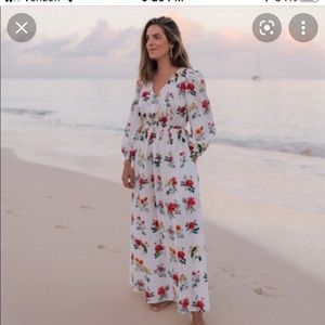 Gal Meets Glam Tabitha floral dress, size 6, elastic front with tie